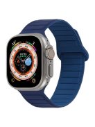 For Apple Watch Series 10 46mm / Ultra 2 Ultra 49mm /  Series 9 8 7 45mm / 6 5 4 SE (2023) SE (2022) SE 44mm / 3 2 1 42mm Silicone Band Color Match Magnetic Watch Strap - Dark / Light Navy Blue