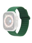 For Apple Watch Series 10 46mm / Ultra 2 Ultra 49mm /  Series 9 8 7 45mm / 6 5 4 SE (2023) SE (2022) SE 44mm / 3 2 1 42mm Silicone Band Color Match Magnetic Watch Strap - Green