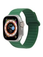 For Apple Watch Series 10 46mm / Ultra 2 Ultra 49mm /  Series 9 8 7 45mm / 6 5 4 SE (2023) SE (2022) SE 44mm / 3 2 1 42mm Silicone Band Color Match Magnetic Watch Strap - Green