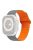 For Apple Watch Series 10 46mm / Ultra 2 Ultra 49mm /  Series 9 8 7 45mm / 6 5 4 SE (2023) SE (2022) SE 44mm / 3 2 1 42mm Silicone Band Color Match Magnetic Watch Strap - Grey / Orange