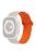 For Apple Watch Series 10 46mm / Ultra 2 Ultra 49mm /  Series 9 8 7 45mm / 6 5 4 SE (2023) SE (2022) SE 44mm / 3 2 1 42mm Silicone Band Color Match Magnetic Watch Strap - Starlight / Orange