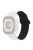 For Apple Watch Series 10 46mm / Ultra 2 Ultra 49mm /  Series 9 8 7 45mm / 6 5 4 SE (2023) SE (2022) SE 44mm / 3 2 1 42mm Silicone Band Color Match Magnetic Watch Strap - White / Black