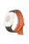 For Apple Watch Series 10 46mm / Ultra 2 Ultra 49mm /  Series 9 8 7 45mm / 6 5 4 SE (2023) SE (2022) SE 44mm / 3 2 1 42mm Silicone Band Watch Strap - Black+Orange