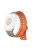 For Apple Watch Series 10 46mm / Ultra 2 Ultra 49mm /  Series 9 8 7 45mm / 6 5 4 SE (2023) SE (2022) SE 44mm / 3 2 1 42mm Silicone Band Watch Strap - Grey+Orange