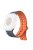 For Apple Watch Series 10 46mm / Ultra 2 Ultra 49mm /  Series 9 8 7 45mm / 6 5 4 SE (2023) SE (2022) SE 44mm / 3 2 1 42mm Silicone Band Watch Strap - Midnight Blue+Orange