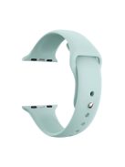 For Apple Watch Series 10 46mm / Ultra 2 Ultra 49mm /  Series 9 8 7 45mm / 6 5 4 SE (2023) SE (2022) SE 44mm / 3 2 1 42mm Silicone Band Watch Strap with Hexagonal Stud - Blue Green