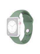 For Apple Watch Series 10 46mm / Ultra 2 Ultra 49mm /  Series 9 8 7 45mm / 6 5 4 SE (2023) SE (2022) SE 44mm / 3 2 1 42mm Silicone Band Watch Strap with Hexagonal Stud - Green