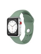 For Apple Watch Series 10 46mm / Ultra 2 Ultra 49mm /  Series 9 8 7 45mm / 6 5 4 SE (2023) SE (2022) SE 44mm / 3 2 1 42mm Silicone Band Watch Strap with Hexagonal Stud - Green