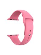 For Apple Watch Series 10 46mm / Ultra 2 Ultra 49mm /  Series 9 8 7 45mm / 6 5 4 SE (2023) SE (2022) SE 44mm / 3 2 1 42mm Silicone Band Watch Strap with Hexagonal Stud - Pink