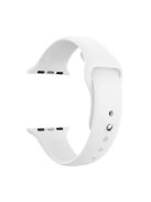 For Apple Watch Series 10 46mm / Ultra 2 Ultra 49mm /  Series 9 8 7 45mm / 6 5 4 SE (2023) SE (2022) SE 44mm / 3 2 1 42mm Silicone Band Watch Strap with Hexagonal Stud - White