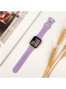 For Apple Watch Series 10 46mm / Ultra 2 Ultra 49mm /  Series 9 8 7 45mm / 6 5 4 SE (2023) SE (2022) SE 44mm / 3 2 1 42mm Silicone Leopard Pattern Watch Strap - Light Purple