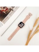 For Apple Watch Series 10 46mm / Ultra 2 Ultra 49mm /  Series 9 8 7 45mm / 6 5 4 SE (2023) SE (2022) SE 44mm / 3 2 1 42mm Silicone Leopard Pattern Watch Strap - Pink