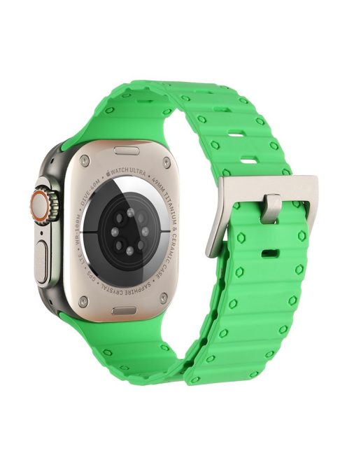 For Apple Watch Series 10 46mm / Ultra 2 Ultra 49mm /  Series 9 8 7 45mm / 6 5 4 SE (2023) SE (2022) SE 44mm / 3 2 1 42mm Silicone Magnetic Watch Band - Green