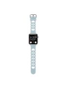 For Apple Watch Series 10 46mm / Ultra 2 Ultra 49mm /  Series 9 8 7 45mm / 6 5 4 SE (2023) SE (2022) SE 44mm / 3 2 1 42mm Silicone Strap Donut Hollow Watchband - Baby Blue