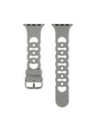 For Apple Watch Series 10 46mm / Ultra 2 Ultra 49mm /  Series 9 8 7 45mm / 6 5 4 SE (2023) SE (2022) SE 44mm / 3 2 1 42mm Silicone Strap Donut Hollow Watchband - Grey