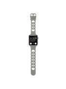 For Apple Watch Series 10 46mm / Ultra 2 Ultra 49mm /  Series 9 8 7 45mm / 6 5 4 SE (2023) SE (2022) SE 44mm / 3 2 1 42mm Silicone Strap Donut Hollow Watchband - Grey