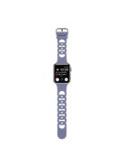 For Apple Watch Series 10 46mm / Ultra 2 Ultra 49mm /  Series 9 8 7 45mm / 6 5 4 SE (2023) SE (2022) SE 44mm / 3 2 1 42mm Silicone Strap Donut Hollow Watchband - Light Purple