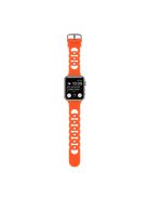 For Apple Watch Series 10 46mm / Ultra 2 Ultra 49mm /  Series 9 8 7 45mm / 6 5 4 SE (2023) SE (2022) SE 44mm / 3 2 1 42mm Silicone Strap Donut Hollow Watchband - Orange