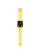 For Apple Watch Series 10 46mm / Ultra 2 Ultra 49mm /  Series 9 8 7 45mm / 6 5 4 SE (2023) SE (2022) SE 44mm / 3 2 1 42mm Silicone Strap Donut Hollow Watchband - Yellow