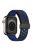 For Apple Watch Series 10 46mm / Ultra 2 Ultra 49mm /  Series 9 8 7 45mm / 6 5 4 SE (2023) SE (2022) SE 44mm / 3 2 1 42mm Silicone Strap Dual Color Breathable Watch Band - Black / Blue