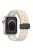 For Apple Watch Series 10 46mm / Ultra 2 Ultra 49mm /  Series 9 8 7 45mm / 6 5 4 SE (2023) SE (2022) SE 44mm / 3 2 1 42mm Silicone Strap Dual Color Breathable Watch Band - Khaki / White