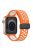 For Apple Watch Series 10 46mm / Ultra 2 Ultra 49mm /  Series 9 8 7 45mm / 6 5 4 SE (2023) SE (2022) SE 44mm / 3 2 1 42mm Silicone Strap Dual Color Breathable Watch Band - Orange / White