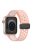 For Apple Watch Series 10 46mm / Ultra 2 Ultra 49mm /  Series 9 8 7 45mm / 6 5 4 SE (2023) SE (2022) SE 44mm / 3 2 1 42mm Silicone Strap Dual Color Breathable Watch Band - Pink / White