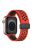 For Apple Watch Series 10 46mm / Ultra 2 Ultra 49mm /  Series 9 8 7 45mm / 6 5 4 SE (2023) SE (2022) SE 44mm / 3 2 1 42mm Silicone Strap Dual Color Breathable Watch Band - Red / Black