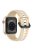 For Apple Watch Series 10 46mm / Ultra 2 Ultra 49mm /  Series 9 8 7 45mm / 6 5 4 SE (2023) SE (2022) SE 44mm / 3 2 1 42mm Silicone Strap Dual Color Watchband - Khaki / White