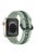 For Apple Watch Series 10 46mm / Ultra 2 Ultra 49mm /  Series 9 8 7 45mm / 6 5 4 SE (2023) SE (2022) SE 44mm / 3 2 1 42mm Silicone Strap Dual Color Watchband - Light Green / Blackish Green