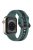 For Apple Watch Series 10 46mm / Ultra 2 Ultra 49mm /  Series 9 8 7 45mm / 6 5 4 SE (2023) SE (2022) SE 44mm / 3 2 1 42mm Silicone Strap Dual Color Watchband - Olive Green / Black