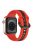 For Apple Watch Series 10 46mm / Ultra 2 Ultra 49mm /  Series 9 8 7 45mm / 6 5 4 SE (2023) SE (2022) SE 44mm / 3 2 1 42mm Silicone Strap Dual Color Watchband - Red / Black