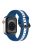 For Apple Watch Series 10 46mm / Ultra 2 Ultra 49mm /  Series 9 8 7 45mm / 6 5 4 SE (2023) SE (2022) SE 44mm / 3 2 1 42mm Silicone Strap Dual Color Watchband - Sky Blue / White