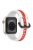 For Apple Watch Series 10 46mm / Ultra 2 Ultra 49mm /  Series 9 8 7 45mm / 6 5 4 SE (2023) SE (2022) SE 44mm / 3 2 1 42mm Silicone Strap Dual Color Watchband - White / Red