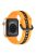 For Apple Watch Series 10 46mm / Ultra 2 Ultra 49mm /  Series 9 8 7 45mm / 6 5 4 SE (2023) SE (2022) SE 44mm / 3 2 1 42mm Silicone Strap Dual Color Watchband - Yellow / Black