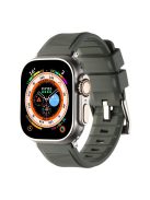 For Apple Watch Series 10 46mm / Ultra 2 Ultra 49mm /  Series 9 8 7 45mm / 6 5 4 SE (2023) SE (2022) SE 44mm / 3 2 1 42mm Silicone Strap Dual Loop Watch Band - Dark Grey