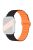 For Apple Watch Series 10 46mm / Ultra 2 Ultra 49mm /  Series 9 8 7 45mm / 6 5 4 SE (2023) SE (2022) SE 44mm / 3 2 1 42mm Silicone Strap Magnetic Watchband - Black / Orange