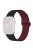 For Apple Watch Series 10 46mm / Ultra 2 Ultra 49mm /  Series 9 8 7 45mm / 6 5 4 SE (2023) SE (2022) SE 44mm / 3 2 1 42mm Silicone Strap Magnetic Watchband - Black / Wine Red