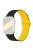 For Apple Watch Series 10 46mm / Ultra 2 Ultra 49mm /  Series 9 8 7 45mm / 6 5 4 SE (2023) SE (2022) SE 44mm / 3 2 1 42mm Silicone Strap Magnetic Watchband - Black / Yellow