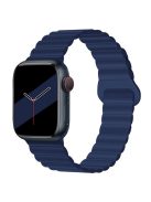 For Apple Watch Series 10 46mm / Ultra 2 Ultra 49mm /  Series 9 8 7 45mm / 6 5 4 SE (2023) SE (2022) SE 44mm / 3 2 1 42mm Silicone Strap Magnetic Watchband - Blue