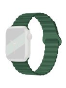 For Apple Watch Series 10 46mm / Ultra 2 Ultra 49mm /  Series 9 8 7 45mm / 6 5 4 SE (2023) SE (2022) SE 44mm / 3 2 1 42mm Silicone Strap Magnetic Watchband - Green