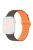 For Apple Watch Series 10 46mm / Ultra 2 Ultra 49mm /  Series 9 8 7 45mm / 6 5 4 SE (2023) SE (2022) SE 44mm / 3 2 1 42mm Silicone Strap Magnetic Watchband - Grey / Orange