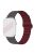 For Apple Watch Series 10 46mm / Ultra 2 Ultra 49mm /  Series 9 8 7 45mm / 6 5 4 SE (2023) SE (2022) SE 44mm / 3 2 1 42mm Silicone Strap Magnetic Watchband - Grey / Wine Red