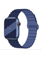 For Apple Watch Series 10 46mm / Ultra 2 Ultra 49mm /  Series 9 8 7 45mm / 6 5 4 SE (2023) SE (2022) SE 44mm / 3 2 1 42mm Silicone Strap Magnetic Watchband - Light / Deep Navy