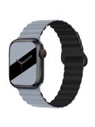 For Apple Watch Series 10 46mm / Ultra 2 Ultra 49mm /  Series 9 8 7 45mm / 6 5 4 SE (2023) SE (2022) SE 44mm / 3 2 1 42mm Silicone Strap Magnetic Watchband - Obsidian Grey / Black