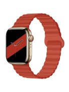 For Apple Watch Series 10 46mm / Ultra 2 Ultra 49mm /  Series 9 8 7 45mm / 6 5 4 SE (2023) SE (2022) SE 44mm / 3 2 1 42mm Silicone Strap Magnetic Watchband - Red