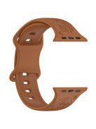 For Apple Watch Series 10 46mm / Ultra 2 Ultra 49mm /  Series 9 8 7 45mm / 6 5 4 SE (2023) SE (2022) SE 44mm / 3 2 1 42mm Silicone Strap Watch Band - Coffee