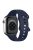 For Apple Watch Series 10 46mm / Ultra 2 Ultra 49mm /  Series 9 8 7 45mm / 6 5 4 SE (2023) SE (2022) SE 44mm / 3 2 1 42mm Silicone Strap Watch Band - Dark Blue