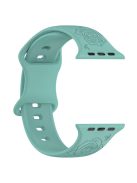 For Apple Watch Series 10 46mm / Ultra 2 Ultra 49mm /  Series 9 8 7 45mm / 6 5 4 SE (2023) SE (2022) SE 44mm / 3 2 1 42mm Silicone Strap Watch Band - Green