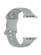 For Apple Watch Series 10 46mm / Ultra 2 Ultra 49mm /  Series 9 8 7 45mm / 6 5 4 SE (2023) SE (2022) SE 44mm / 3 2 1 42mm Silicone Strap Watch Band - Grey